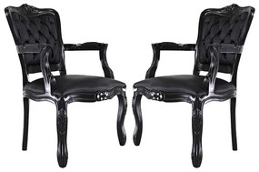 Conjunto 02 Poltronas Luis Xv - Wood Prime 899563 Liso