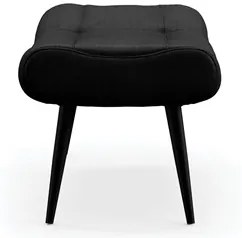 Puff Decorativo Para Sala de Estar Pés Palito Lord Facto Dunas Preto -