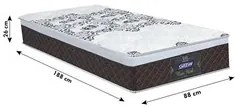 Colchão Box Solteiro 88cm Molas Ensacadas Soft Pillow New York Marrom