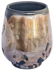 Vaso decorativo de cerâmica 08x11x08 - Raku Alto Brilho Kleiner