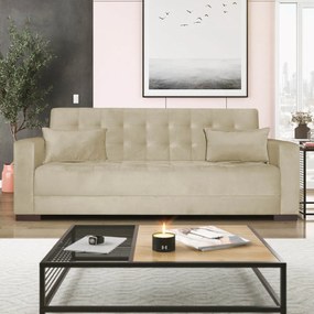Sofá Cama 3 Lugares Jobim Suede - ADJ Decor
