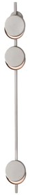 Arandela Eclipse Linear Assimetrico 07X14X120Cm Discos Metal Aluminio... (GRAFITE / COBRE BRILHO, 110V)