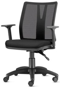Cadeira Addit Assento Courissimo Preto com Base Arcada em Nylon - 54181 Sun House