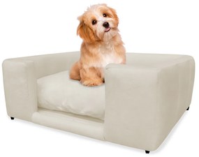 Caminha Cão Cama Pet Lili P/ Cães e Gatos Almofada Lavável Suede Cores - Bege
