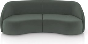 Sofá Decorativo Sala de Estar Bipartido 240cm Clarke Veludo Grafite G45 - Gran Belo