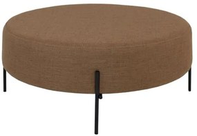 Puff Beagle Redondo P Linho Terracota Base Preta 30cm - 62159 Sun House