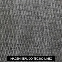 Poltrona Para Sala Pé Metal Preto Kit 2 Ana Linho Grafite - Ibiza