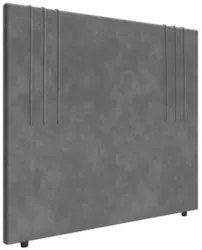 Cabeceira Cama Box Solteiro 90cm Estofada Rama Veludo Cinza Z04 - Mpoz