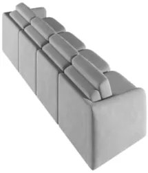 Sofá Cama Casal para Sala 356cm Polska Z08 Veludo Cinza - Mpozenato