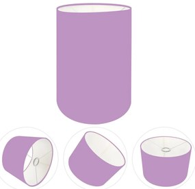 Cúpula Abajur Cilíndrica Cp-8006 Ø18x25cm Lilás