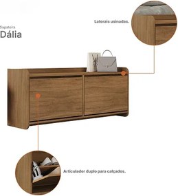 Sapateira Dália Cedro - Casa D Móveis