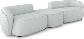 Sofá Versátil Sala de Estar Egito 382cm Modulado Bouclê Cinza G52 - Gran Belo