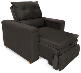 Poltrona Reclinável Retrátil Onix Suede Tabaco - Sheep Estofados - Marrom