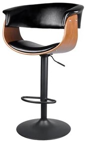 Banqueta Betim Couríssimo Preto com Base Disco Preta 117 cm - 64190 Sun House