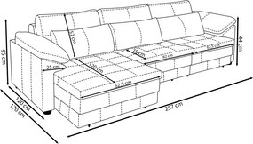 Sofá Retrátil Elétrico Sala de Estar Nolan Bipartido 257cm Conforto Premium em Couro Marrom Chocolate Manchado G58 - Gran Belo