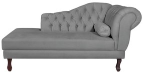 Recamier Diana 140cm Lado Esquerdo Suede Cinza - ADJ Decor