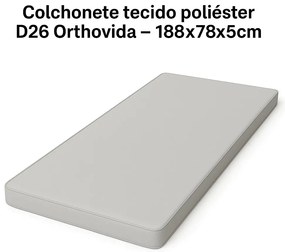 Colchonete Solteiro Pérola 188X78X8 Orthovida