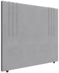 Cabeceira Cama Box Solteiro 90cm Estofada Rama Linho Cinza Z04 - Mpoze