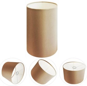 Cúpula Abajur Cilíndrica Cp-8002 Ø13x30cm Palha