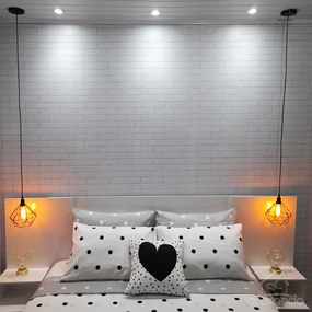 Papel de Parede Tijolinho Branco 0.52m x 3.00m