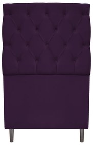 Cabeceira Estofada Liverpool 90 cm Solteiro Suede Roxo - ADJ Decor