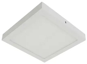 Plafon Led De Sobrepor Aluminio Branco 18W Panel - LED BRANCO NEUTRO (4000K)