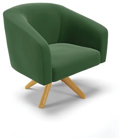 Namoradeira e 2 Poltronas Giratória MA30 Stella Suede D03 - D'Rossi - Verde