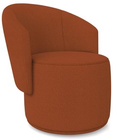 Poltrona Decorativa Orgânica Fixa para Sala Malu Bouclê M11 - D'Rossi - Terra