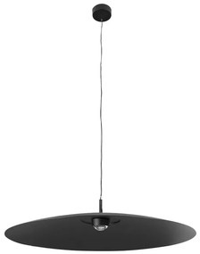 Pendente Led Alumínio 17w 60° 3000k Ø90cm Platô - PRETO