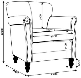 Kit 02 Poltronas Decorativas Sala de Estar Brunei Pés Príncipe Couro Off White G58 - Gran Belo