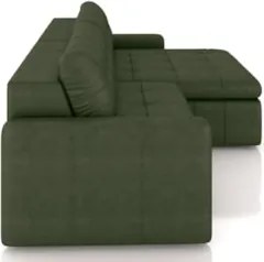 Sofá Retrátil 2 Lugares Para Sala 184cm Elios Couro Verde Z55 - Mpozen