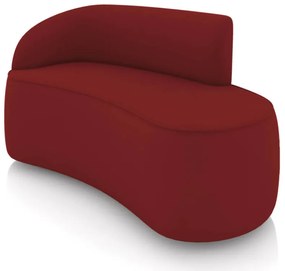 Sofá 2 Lugares Orgânico 140 cm Morgan Veludo D03 - D'Rossi - Marsala