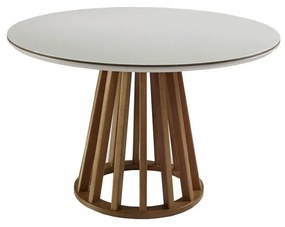 Mesa de Jantar Redonda com Vidro 140 cm Kovel - DT 55242