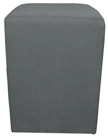Puff Decorativo Dado 32 x 32 cm Suede Cinza