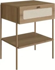 Cabeceira Casal e Queen Com 2 Mesas Laterais Arlo A10 Hanover/Dourado