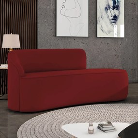 Sofá 3 Lugares Orgânico 180 cm Morgan Veludo D03 - D'Rossi - Marsala