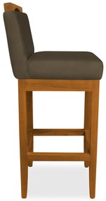 Kit 4 Banquetas Decorativa Elis Veludo Marrom