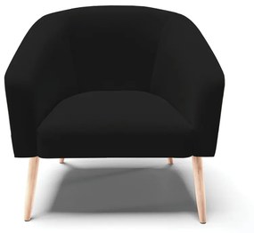 Poltrona Decorativa Pé Palito Natural Kit 2 Stella Linho D03 - D'Rossi - A79 Preto