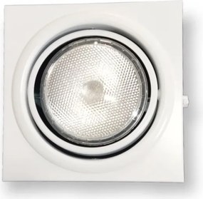 Plafon De Sobrepor Aluminio Com Uma Prensa 16X16cm - BRANCO