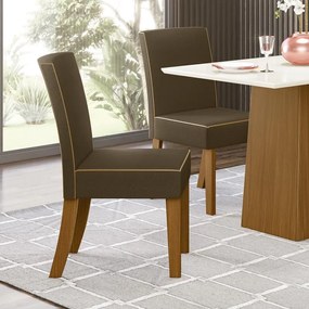 Kit Conjunto 2 Cadeiras Maris Sala de Jantar Nature Bege