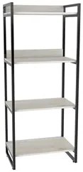 Kit 2 Estante Livreiro Prisma Estilo Industrial 60cm 4 Prateleiras C08
