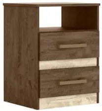 Mesa de Cabeceira Apolo Flex Castanho/Avelã/Off White - Moval