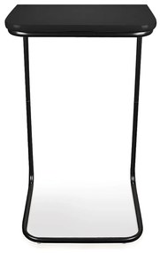 Mesa Lateral Tampo Multiuso Para Sofá Base Preto - D'Rossi - Preto