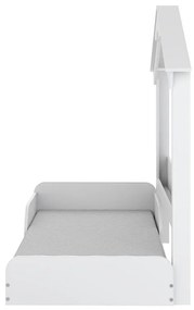 Cama Solteiro Infantil Mimo Com Casinha Porta Livros - Branco