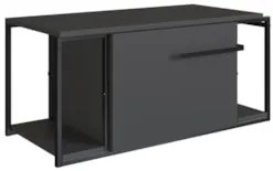 Gabinete de Banheiro Suspenso 80cm Para Cuba Ripy Grafite Z54 - Mpozen