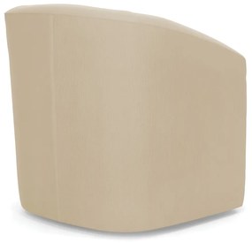 Poltrona Decorativa Base Giratória Stella Max Suede D03 - D'Rossi - Bege