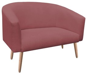 Namoradeira 02 Lugares Stella Linho Whisky Rosê A106 Pés Palito Natural - D'Rossi