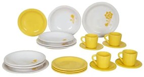 Kit de Jantar Floral Amarelo 20 Peças