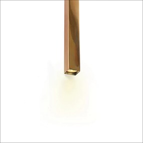 Arandela Linder Tubo Quadrado 04X05X60Cm 02Xmr11 Metal Alumínio - Old... (MARSALA)