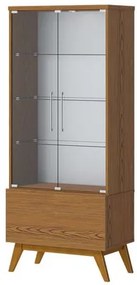 Cristaleira Forma Madeira Freijo Porta Vidro 166cm - 79082 Sun House
